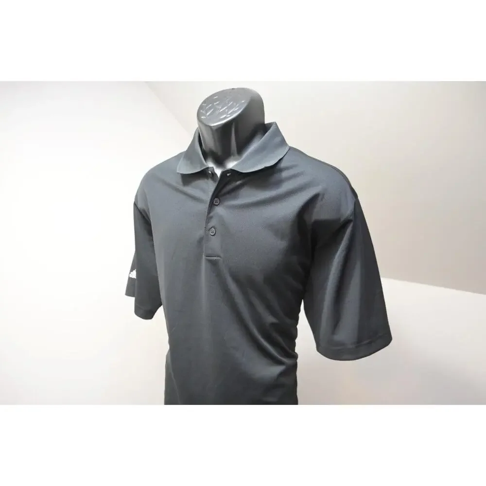 Adidas Golf Polo ClimaLite‎ Black Short Sleeve Athletic Golf Shirt Mens Sz Large
